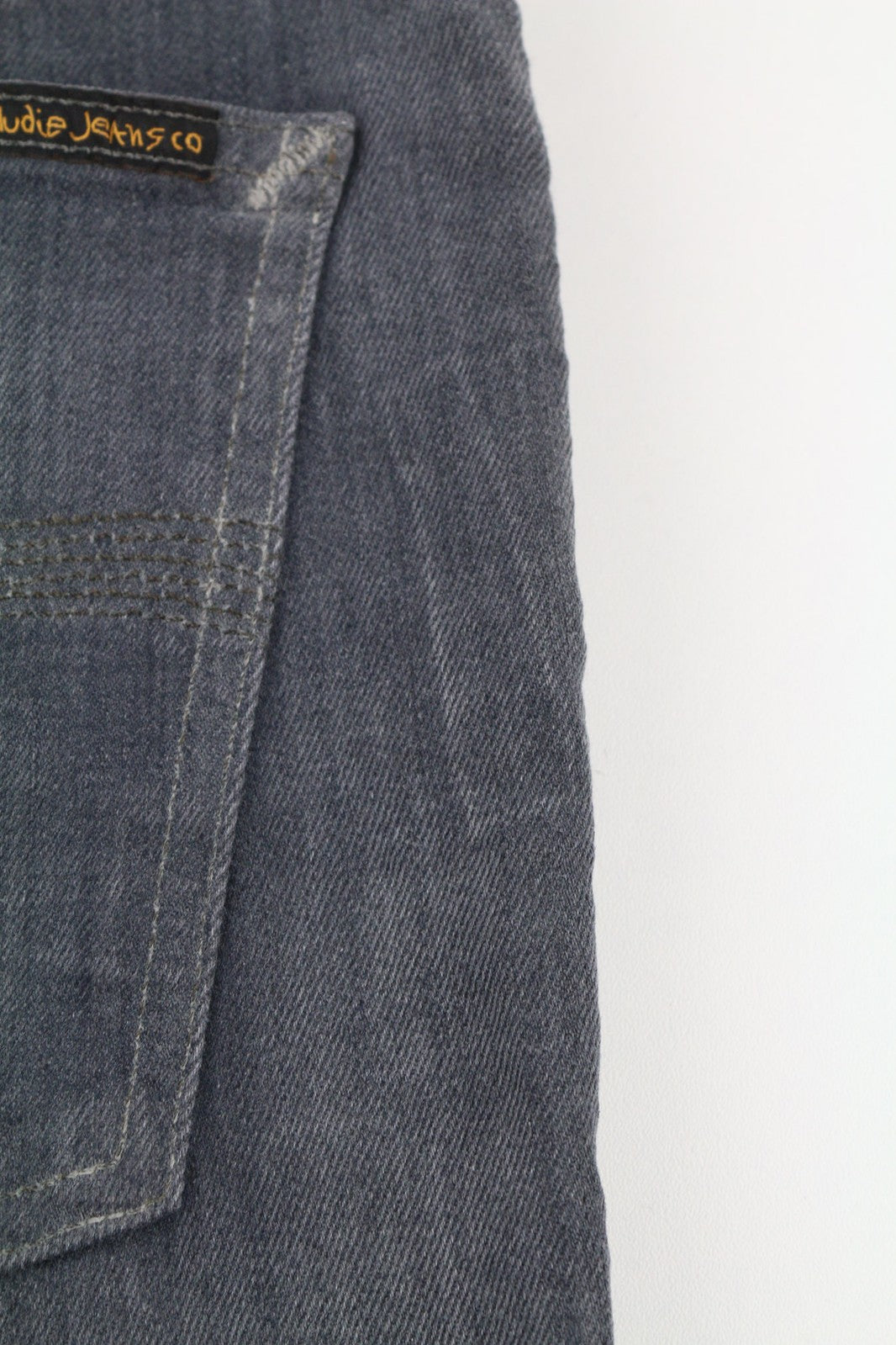 NUDIE JEANS Tight Long John Men Jeans W31/L34 Organic Charcoal Slim Logo Denim