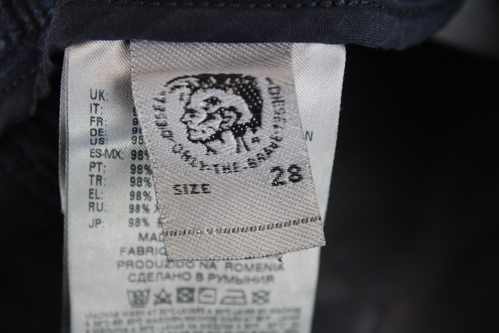 DIESEL Krooley-NE 084TZ Men's Blue Tapered Distressed Drawstring Jeans W28