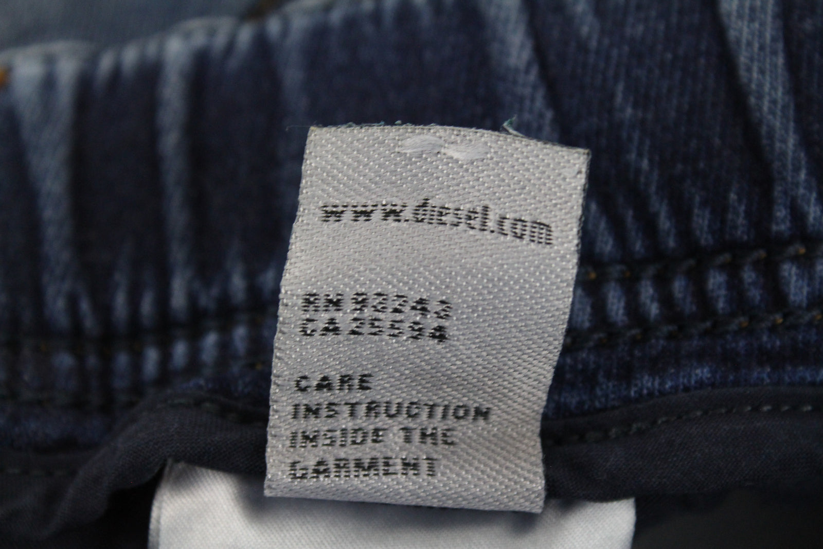 DIESEL Krooley-NE 084TZ Men's Blue Tapered Distressed Drawstring Jeans W28