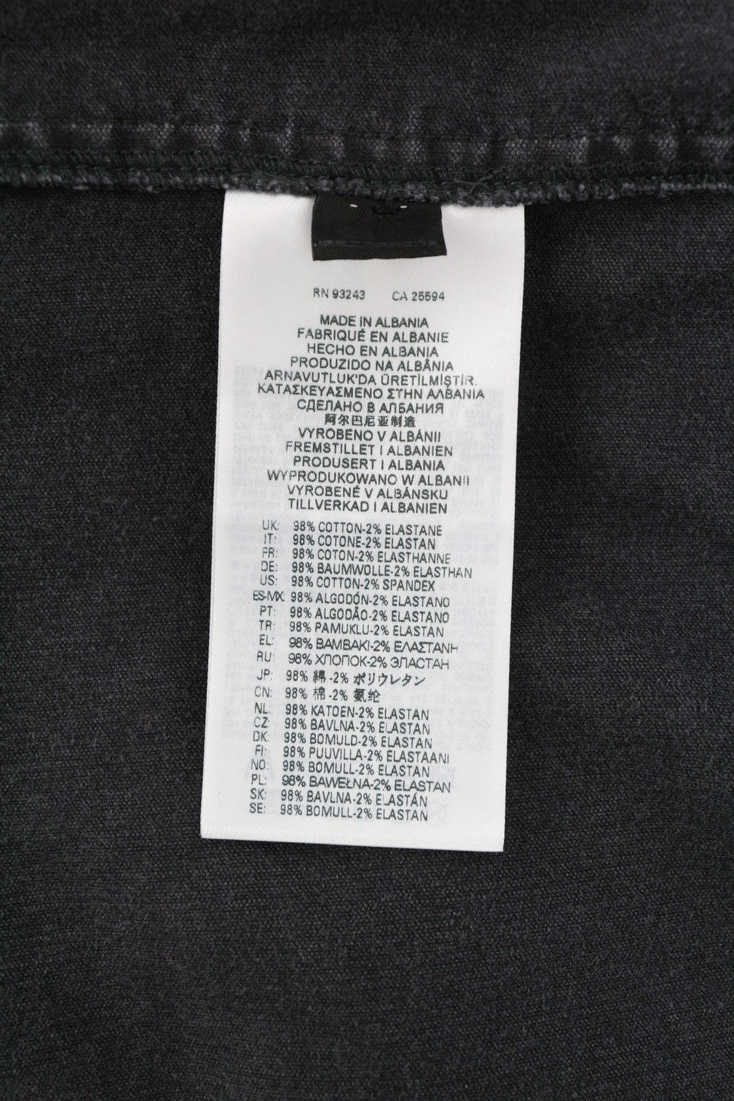 DIESEL S-Bun-Cord Men Shirt L Washed Black Corduroy Thick Spread Snap RRP€175