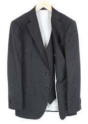 SUITSUPPLY Lazio Men's Striped Wool Suit UK40L 2-Piece Slim Cut Blazer Waistcoat
