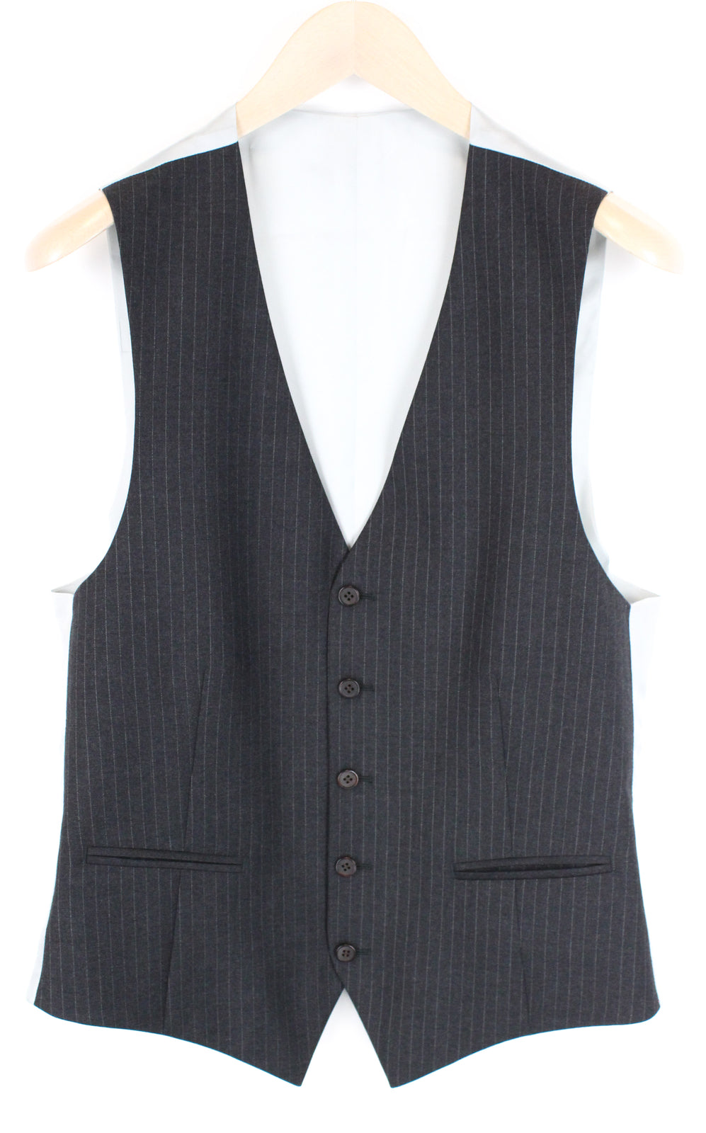 SUITSUPPLY Lazio Men's Striped Wool Suit UK40L 2-Piece Slim Cut Blazer Waistcoat