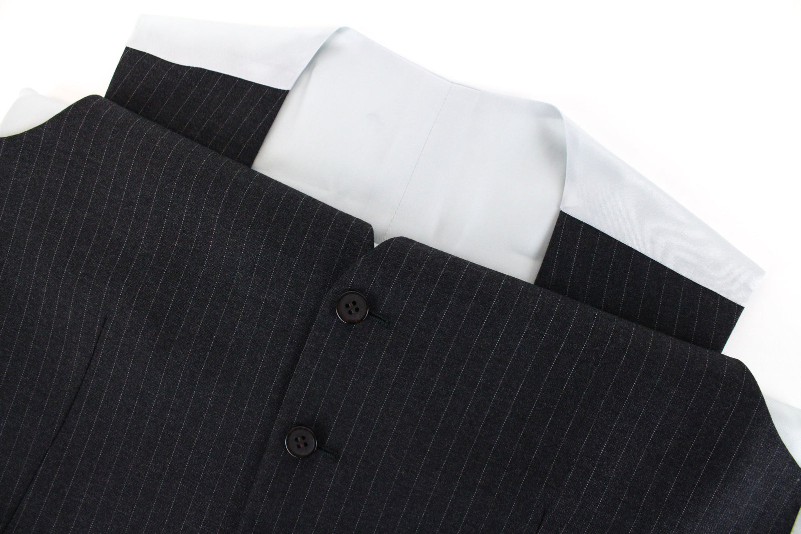 SUITSUPPLY Lazio Men's Striped Wool Suit UK40L 2-Piece Slim Cut Blazer Waistcoat