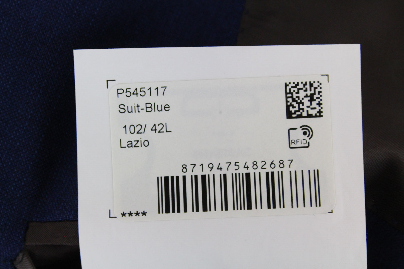 SUITSUPPLY Lazio Men's Blue Wool Suit UK42L 2-Piece Blazer Waistcoat Slim Cut