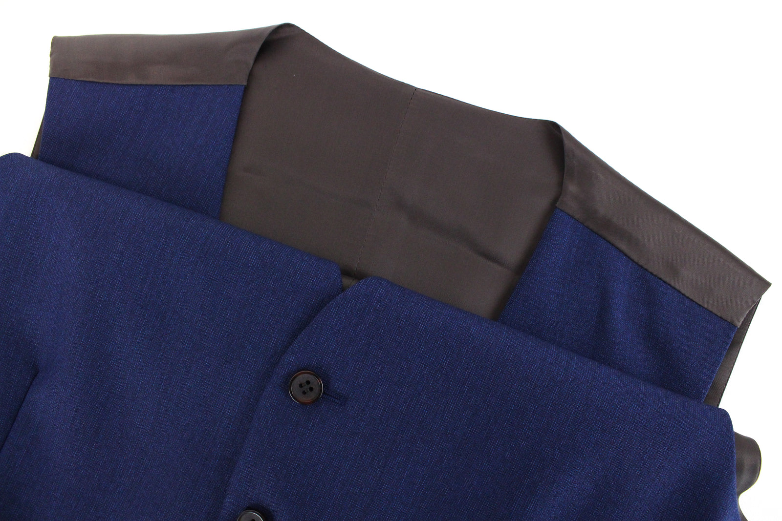 SUITSUPPLY Lazio Men's Blue Wool Suit UK42L 2-Piece Blazer Waistcoat Slim Cut