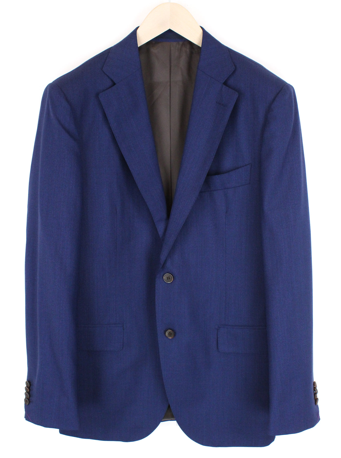 SUITSUPPLY Lazio Men's Blue Wool Suit UK42L 2-Piece Blazer Waistcoat Slim Cut