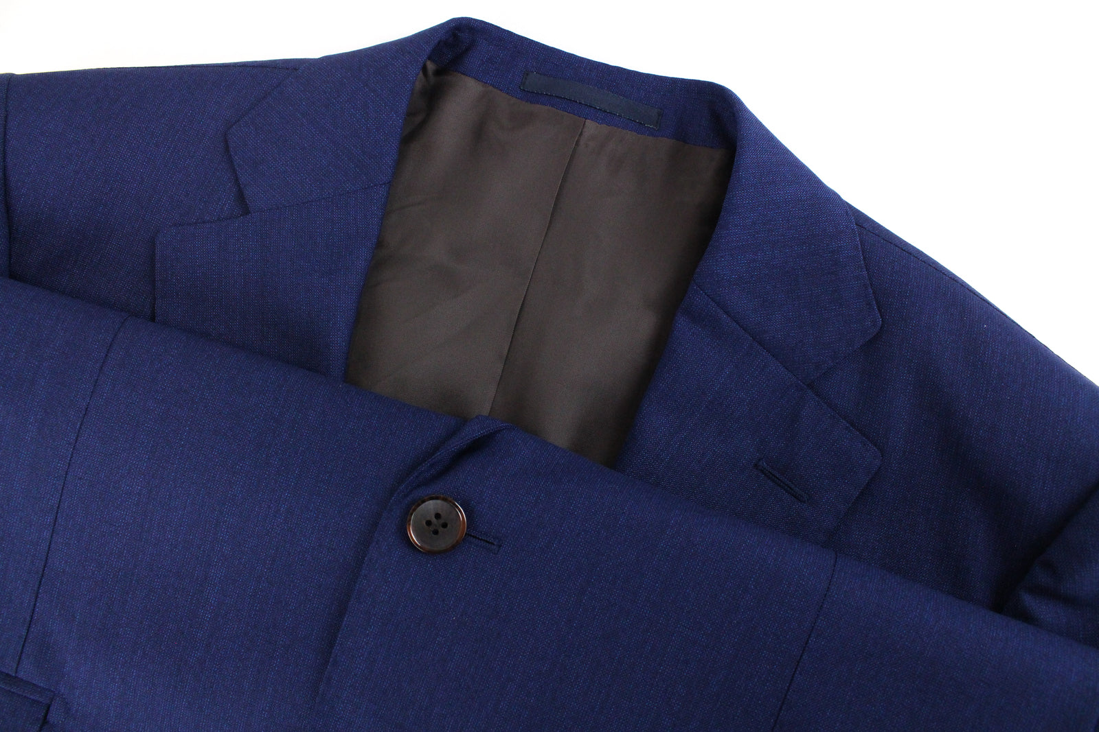 SUITSUPPLY Lazio Men's Blue Wool Suit UK42L 2-Piece Blazer Waistcoat Slim Cut