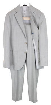 SUITSUPPLY La Spalla Men's Grey Melange Wool Suit UK36R 2-Piece Notch Lapel