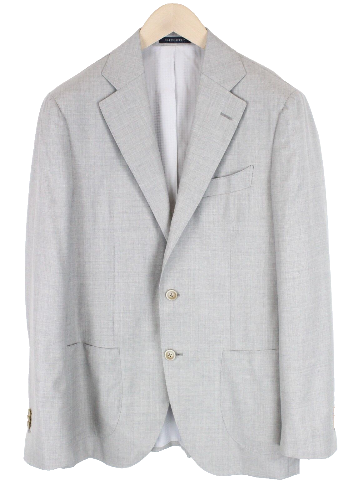 SUITSUPPLY La Spalla Men's Grey Melange Wool Suit UK36R 2-Piece Notch Lapel