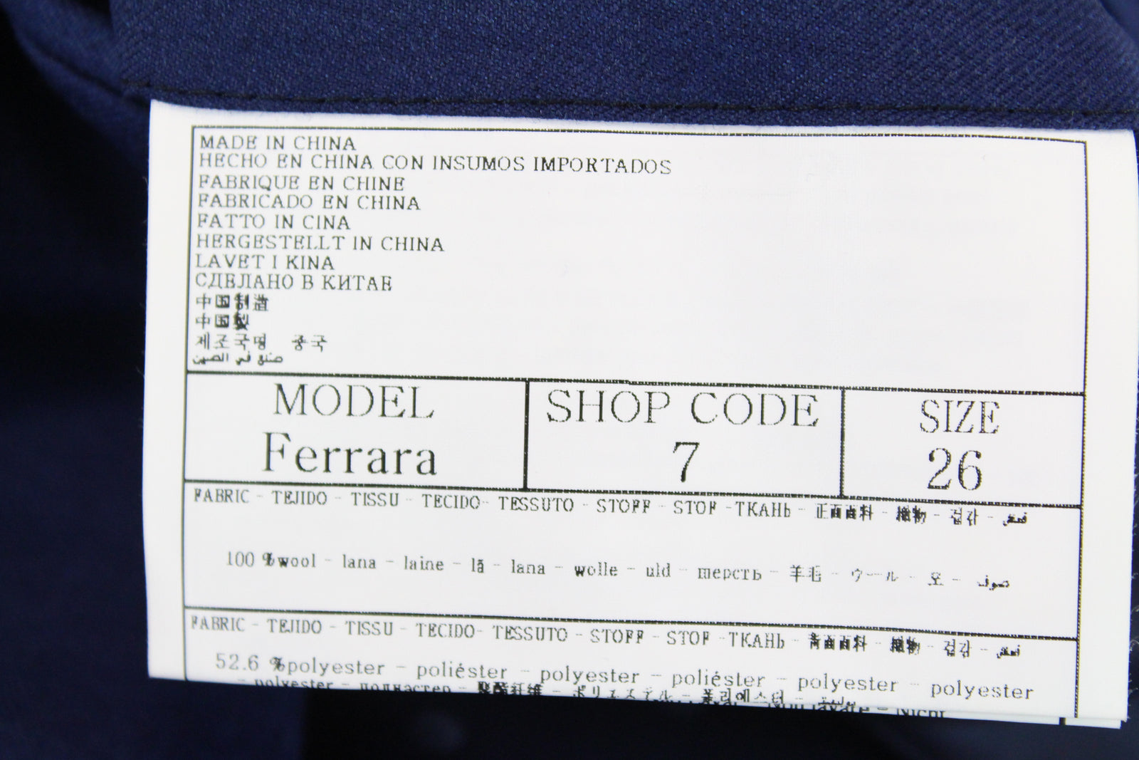 SUITSUPPLY Ferrara vyriška mėlyna vilnonė liemenė UK42S V formos iškirpte, taškuotais pamušalais 