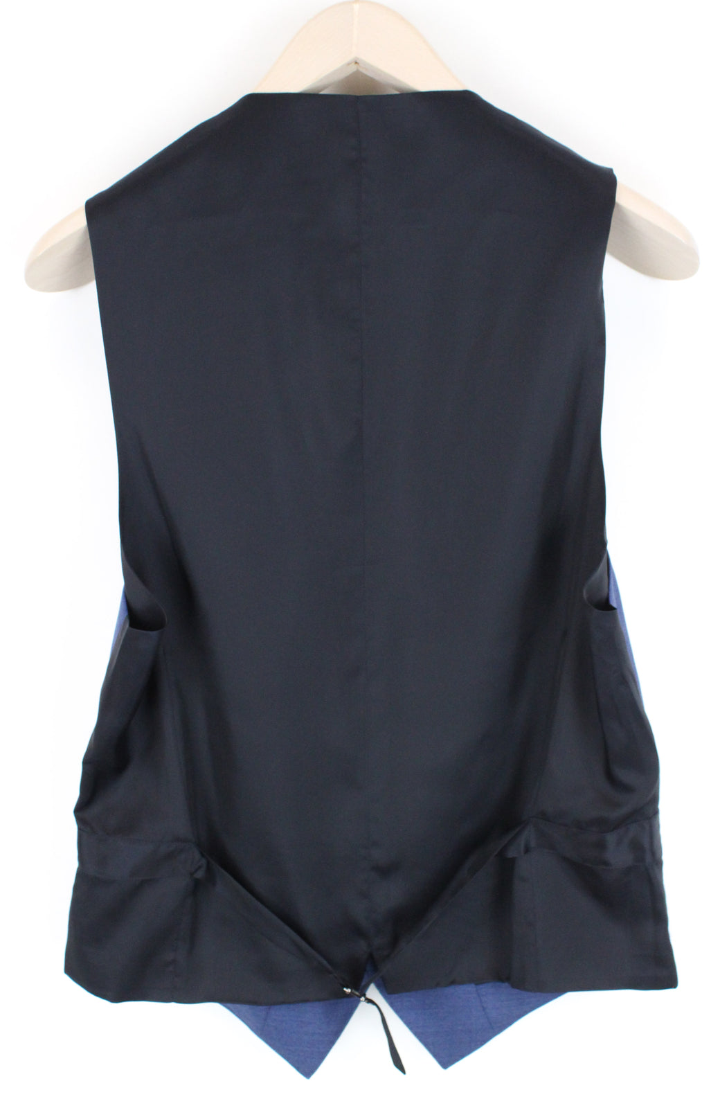 SUITSUPPLY Ferrara Men's Light Blue Melange Wool Waistcoat UK38R V-Neck Lined