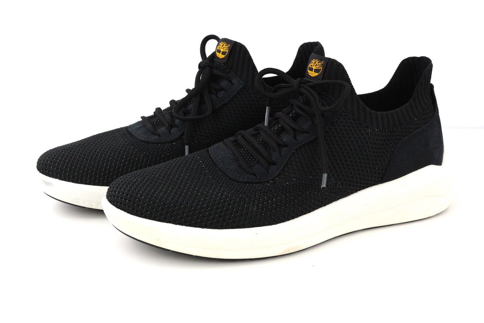 TIMBERLAND A2MP7-A5519 Men Trainers EU43.5/44 Black Leather Textile Sneakers