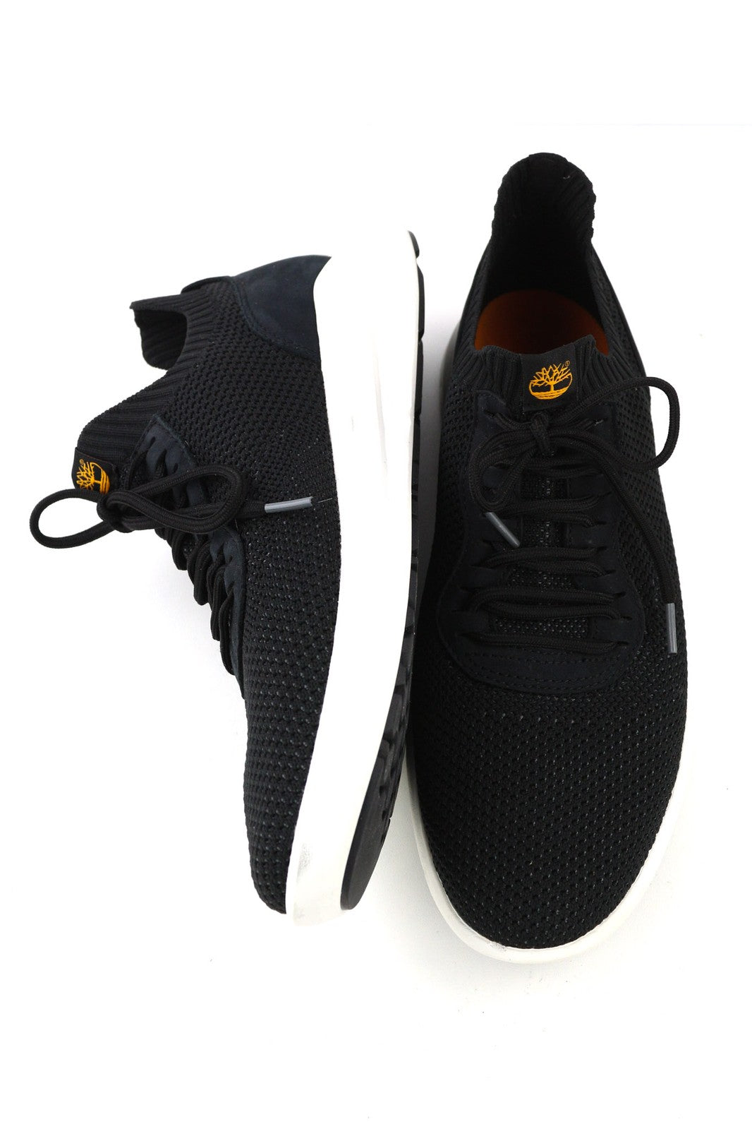 TIMBERLAND A2MP7-A5519 Men Trainers EU43.5/44 Black Leather Textile Sneakers