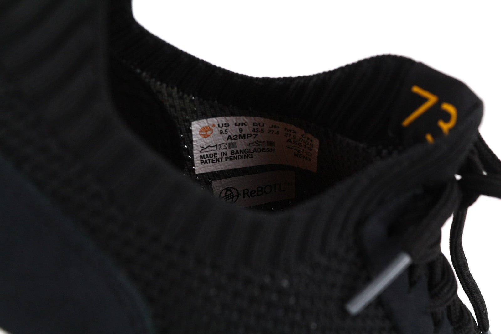 TIMBERLAND A2MP7-A5519 Men Trainers EU43.5/44 Black Leather Textile Sneakers