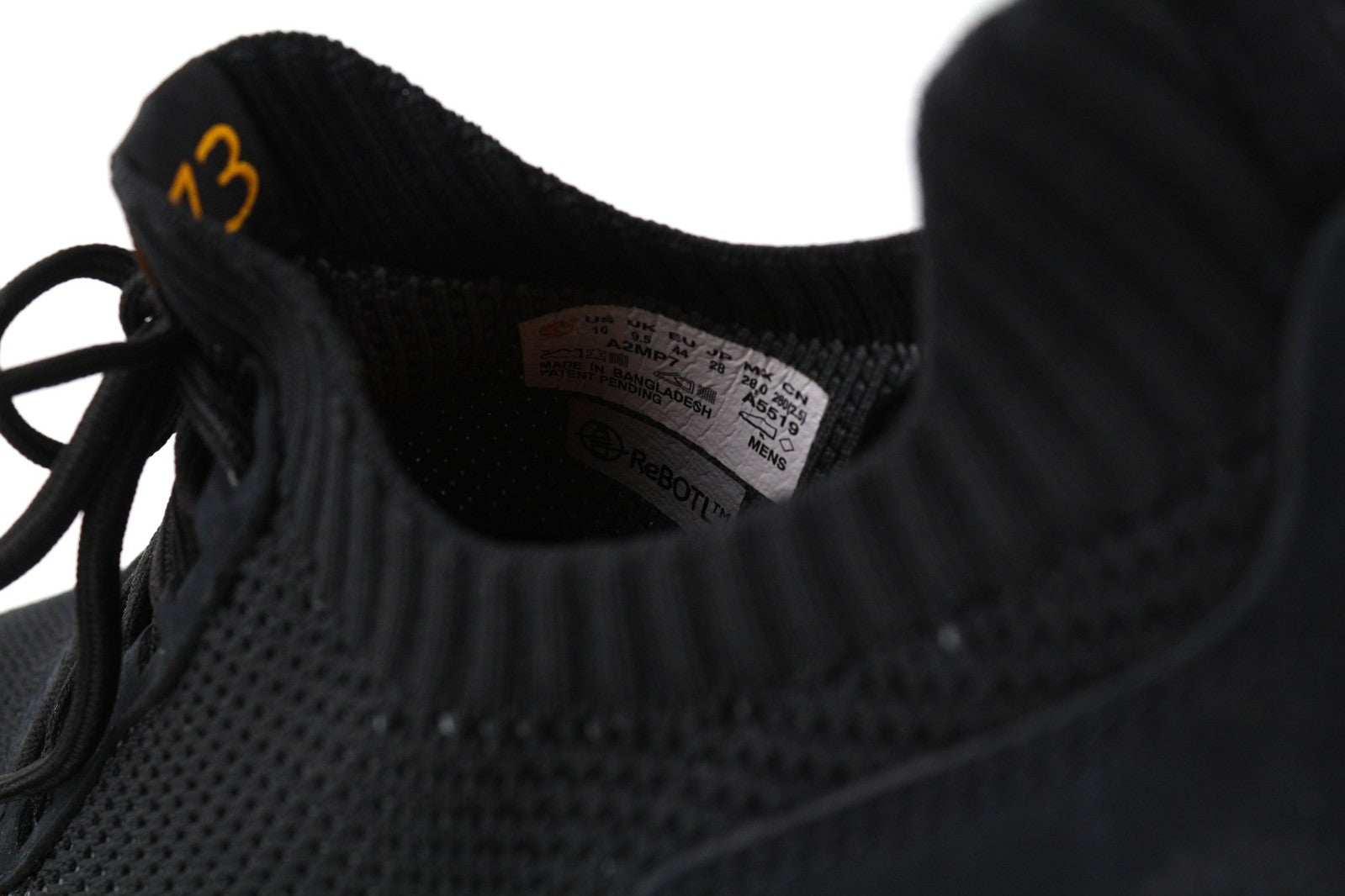 TIMBERLAND A2MP7-A5519 Men Trainers EU43.5/44 Black Leather Textile Sneakers