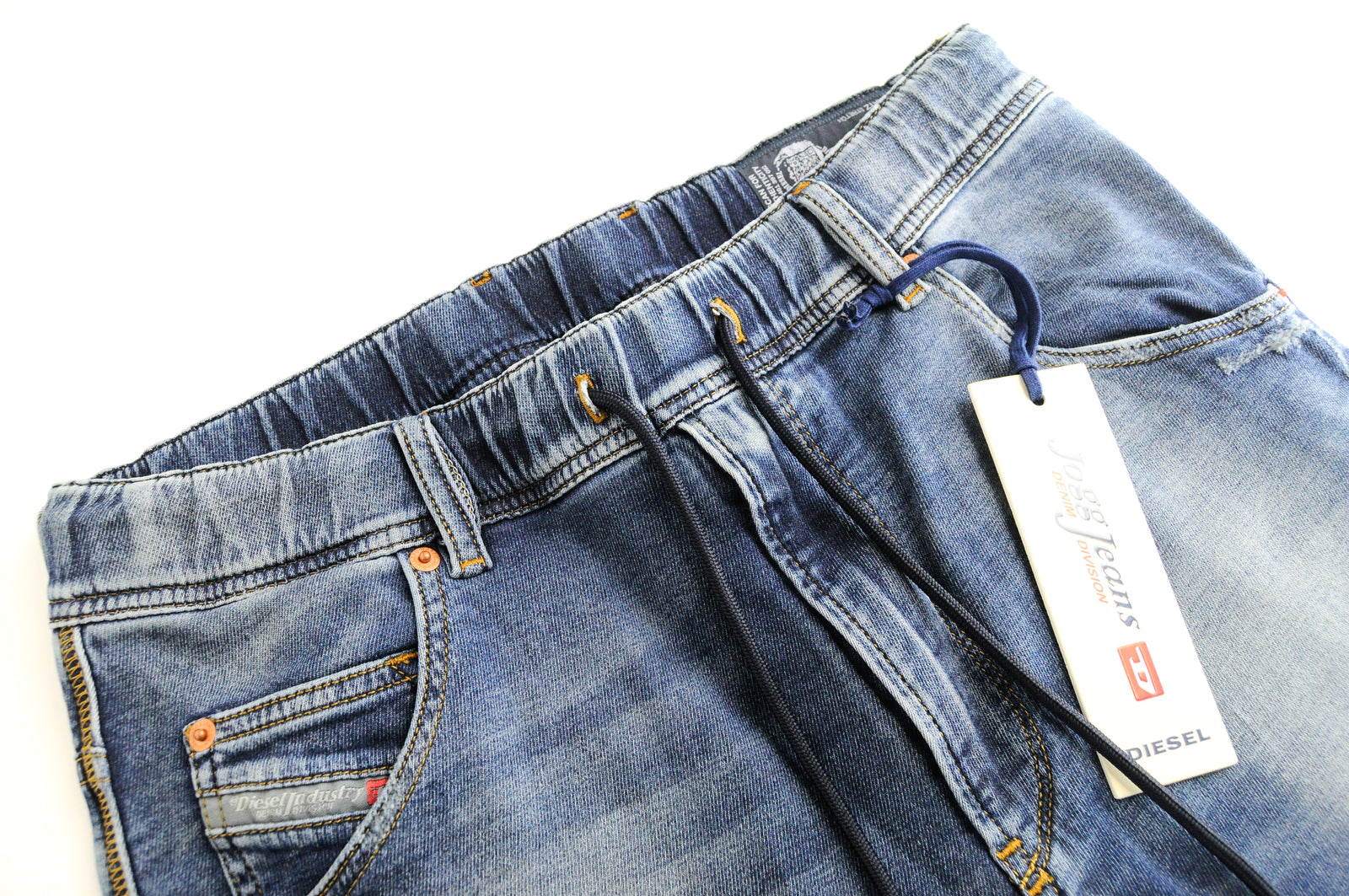 DIESEL Krooley-NE 084TZ W28 Men's Blue Jogg Tapered Ripped Stretch Jeans