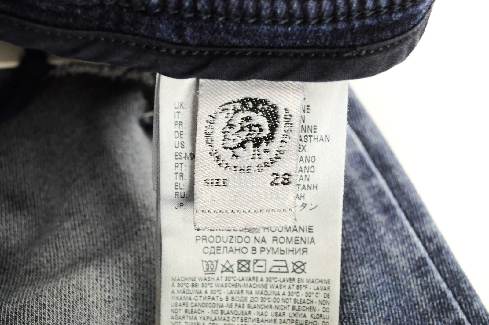 DIESEL Krooley-NE 084TZ W28 Men's Blue Jogg Tapered Ripped Stretch Jeans