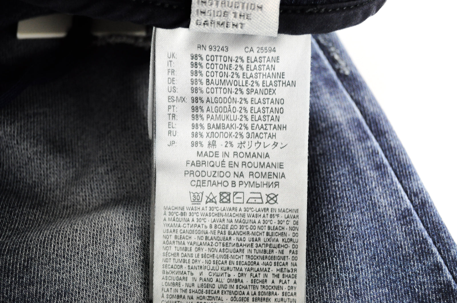 DIESEL Krooley-NE 084TZ W28 Men's Blue Jogg Tapered Ripped Stretch Jeans