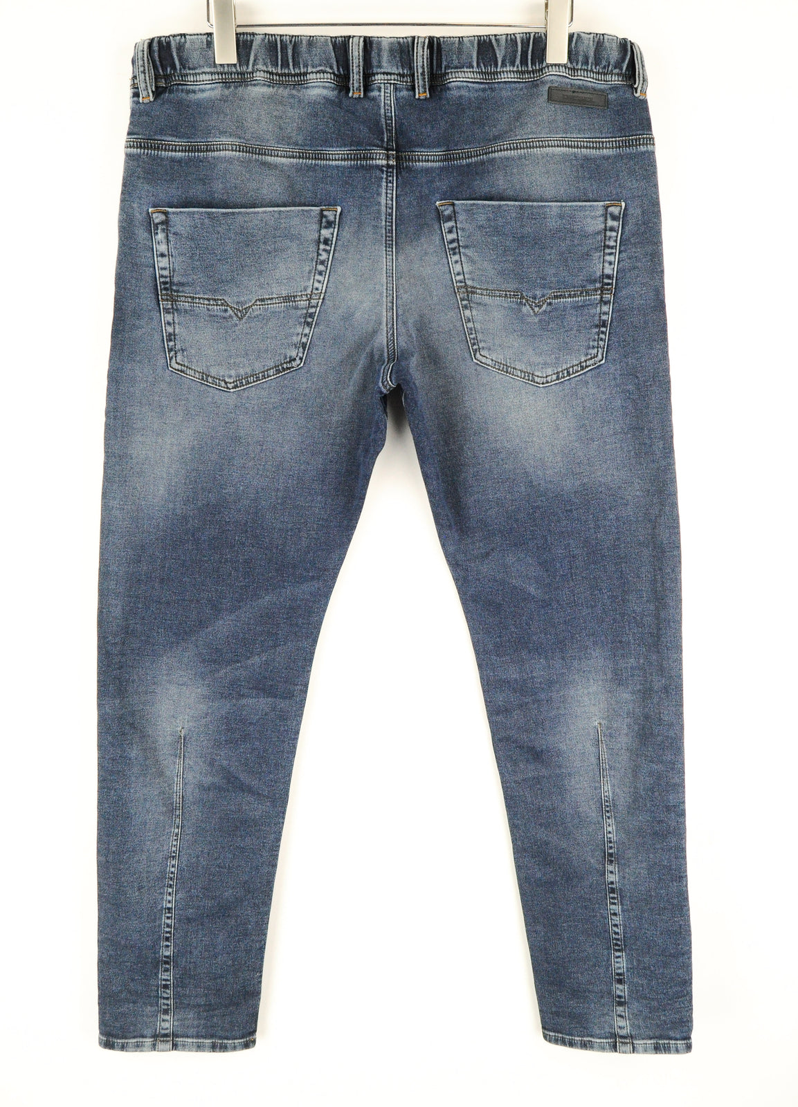 DIESEL Krooley-NE 084TZ W38 Men's Blue Jogg Tapered Ripped Stretch Jeans