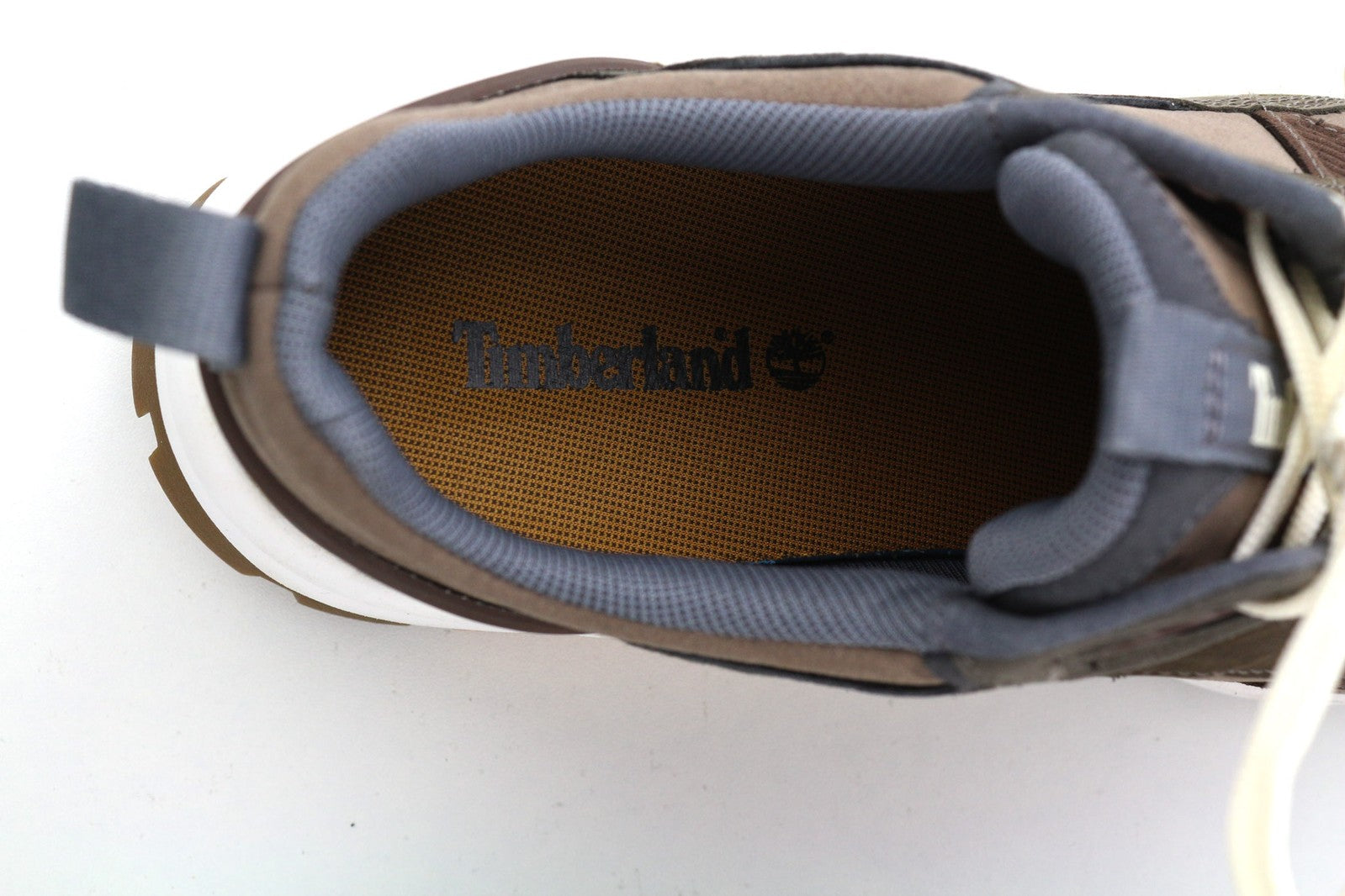 TIMBERLAND A2N9Q-A4850 Men Trainers EU42/43 Brown Leather Low-Top Laced Logo