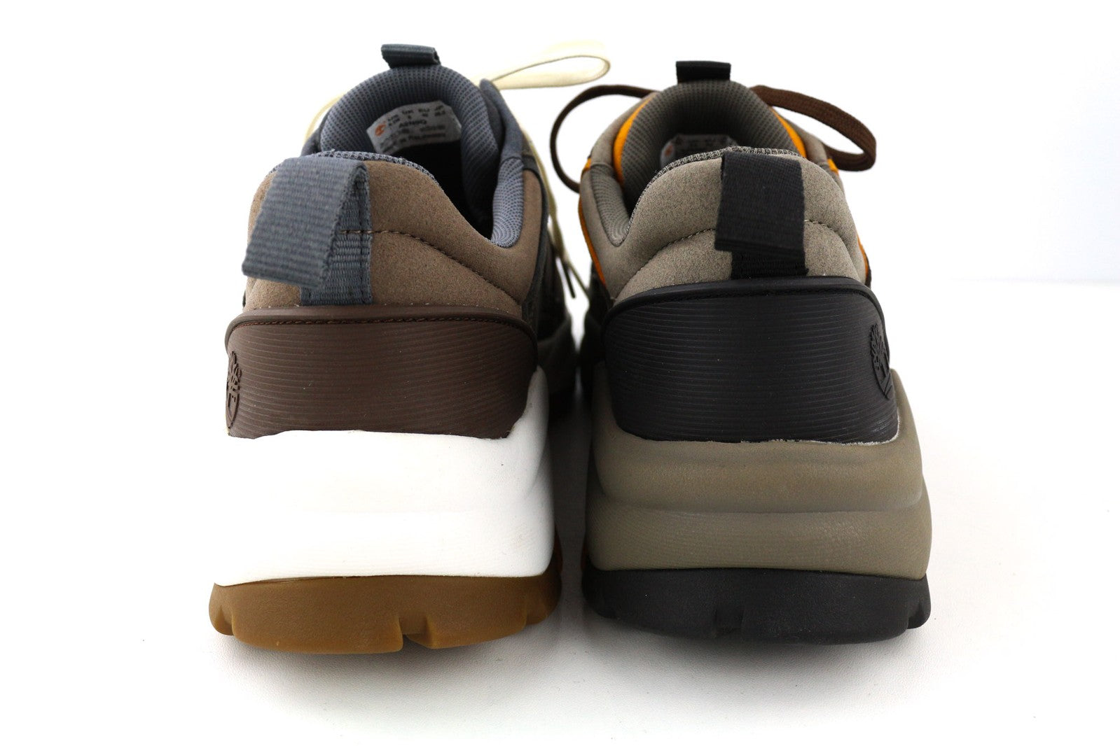 TIMBERLAND A2N9Q-A4850 Men Trainers EU42/43 Brown Leather Low-Top Laced Logo