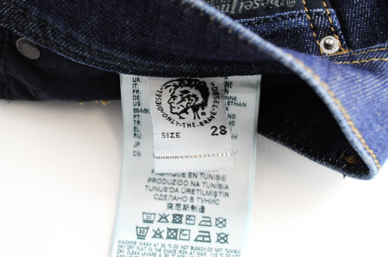 DIESEL Tepphar R7NA8 Men's Blue Slim Carrot Stretch Jeans W28/L30 Cotton