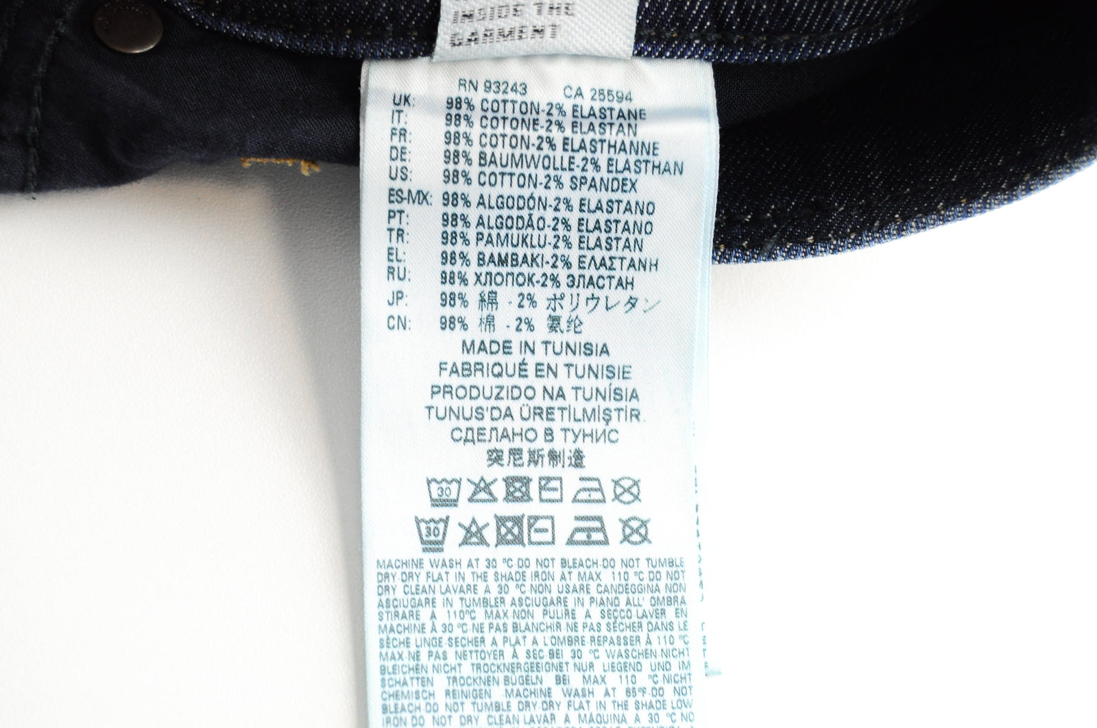 DIESEL Tepphar R7NA8 Men's Blue Slim Carrot Stretch Jeans W28/L30 Cotton