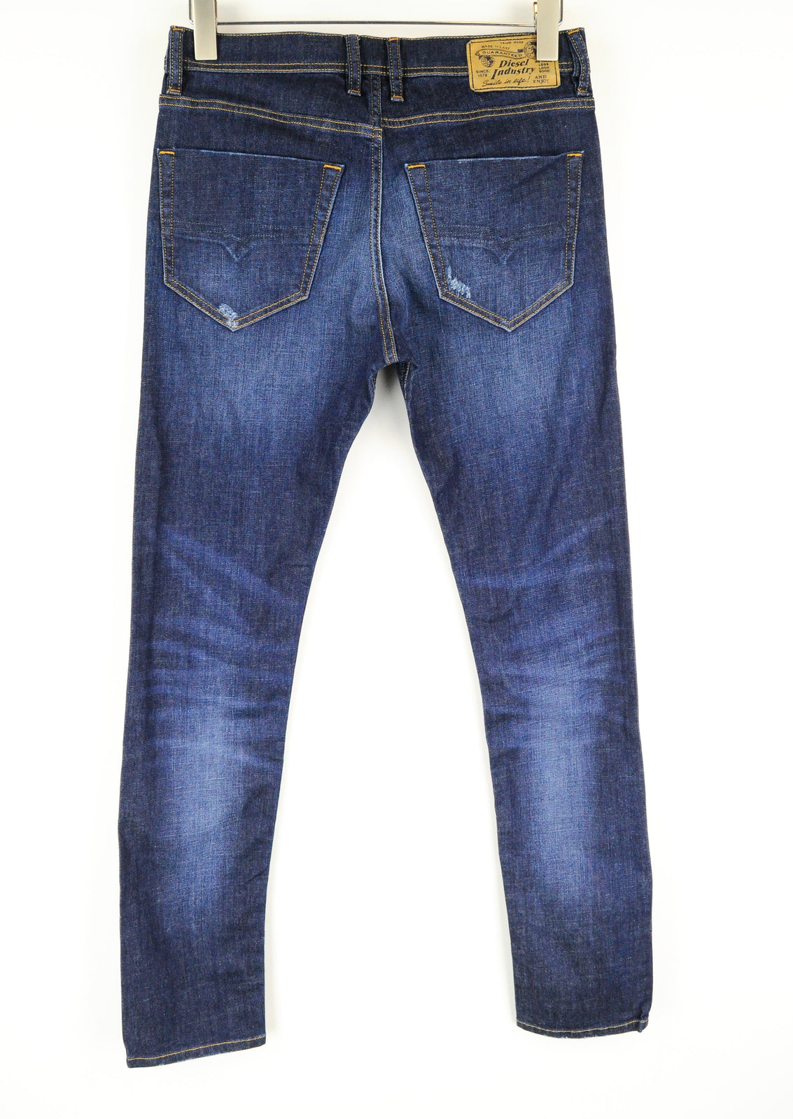 DIESEL Tepphar R7NA8 Men Blue Distressed Slim Carrot Stretch Jeans W28/L32