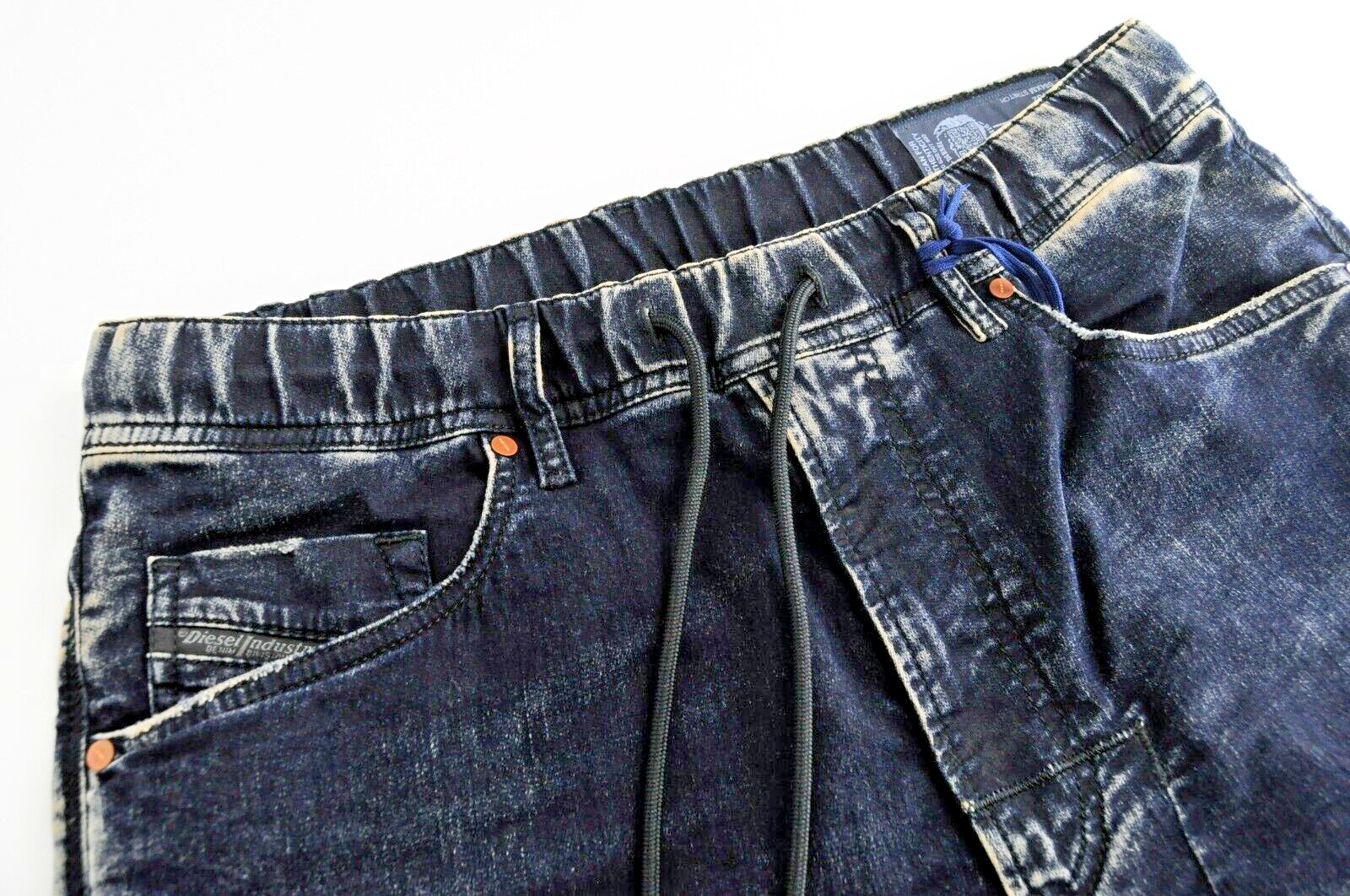 DIESEL Narrot-NE 084XM Men's Blue Jogg Slim Ripped Stretch Jeans W34 Cotton