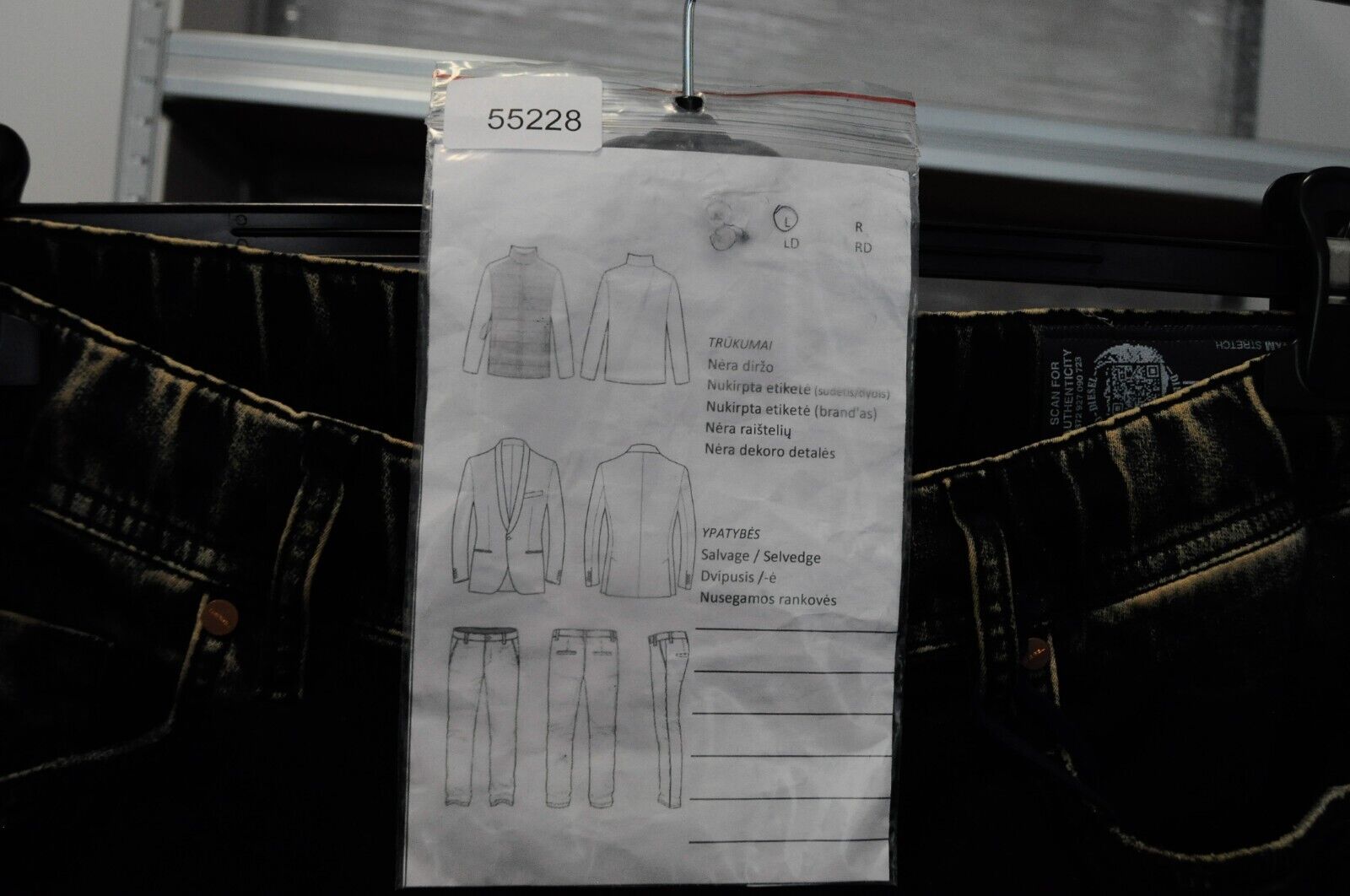 DIESEL Narrot-NE 084XM Men's Blue Jogg Slim Ripped Stretch Jeans W34 Cotton