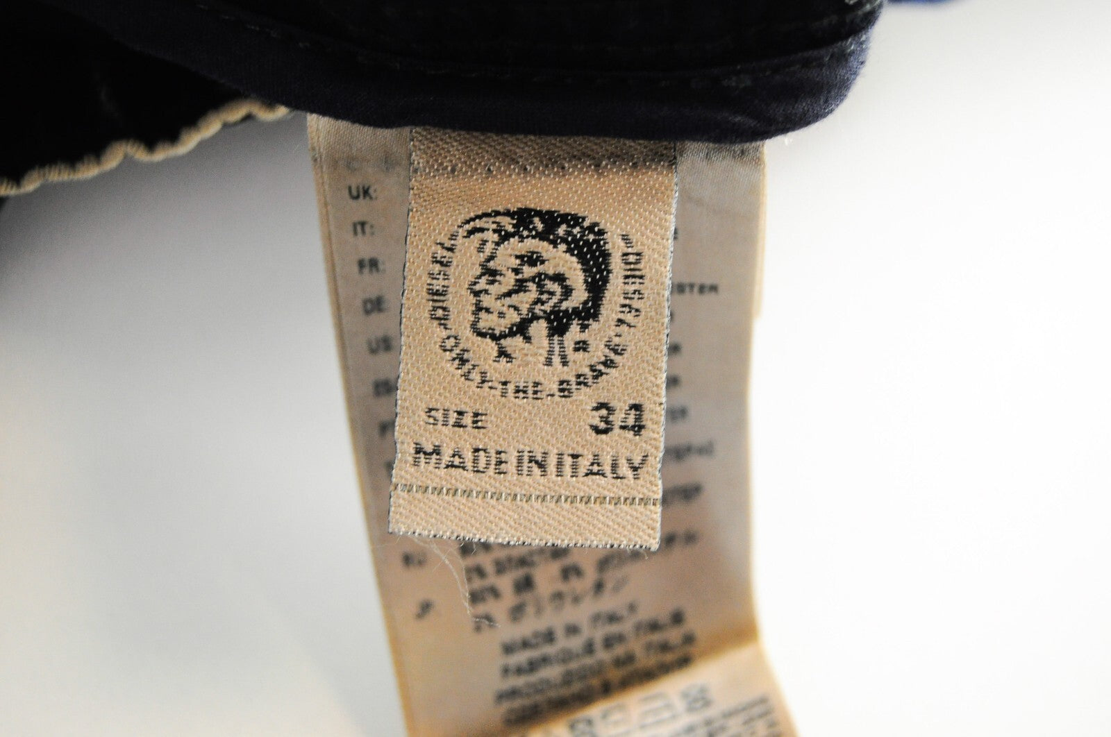 DIESEL Narrot-NE 084XM Men's Blue Jogg Slim Ripped Stretch Jeans W34 Cotton