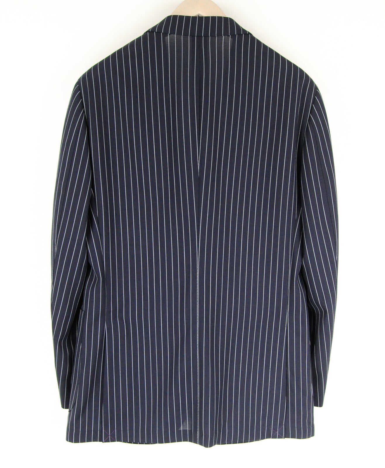 SUITSUPPLY Havana Traveller Men's Navy Striped Slim Wool Blazer UK40R Unlined