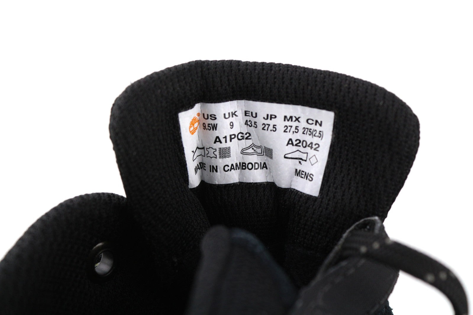 TIMBERLAND A1PG2-A6042 Men Shoes EU43.5/44 Black Leather Waterproof Sneakers