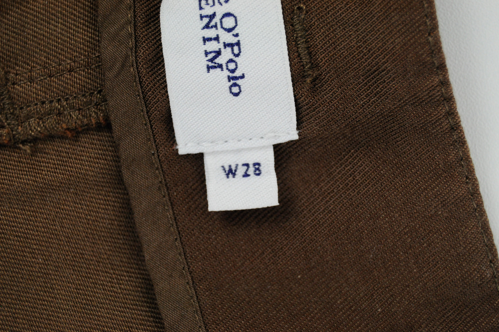 MARC O'POLO Women Trousers W28 Brown Cotton Blend Pleated Belted Multi Pocket