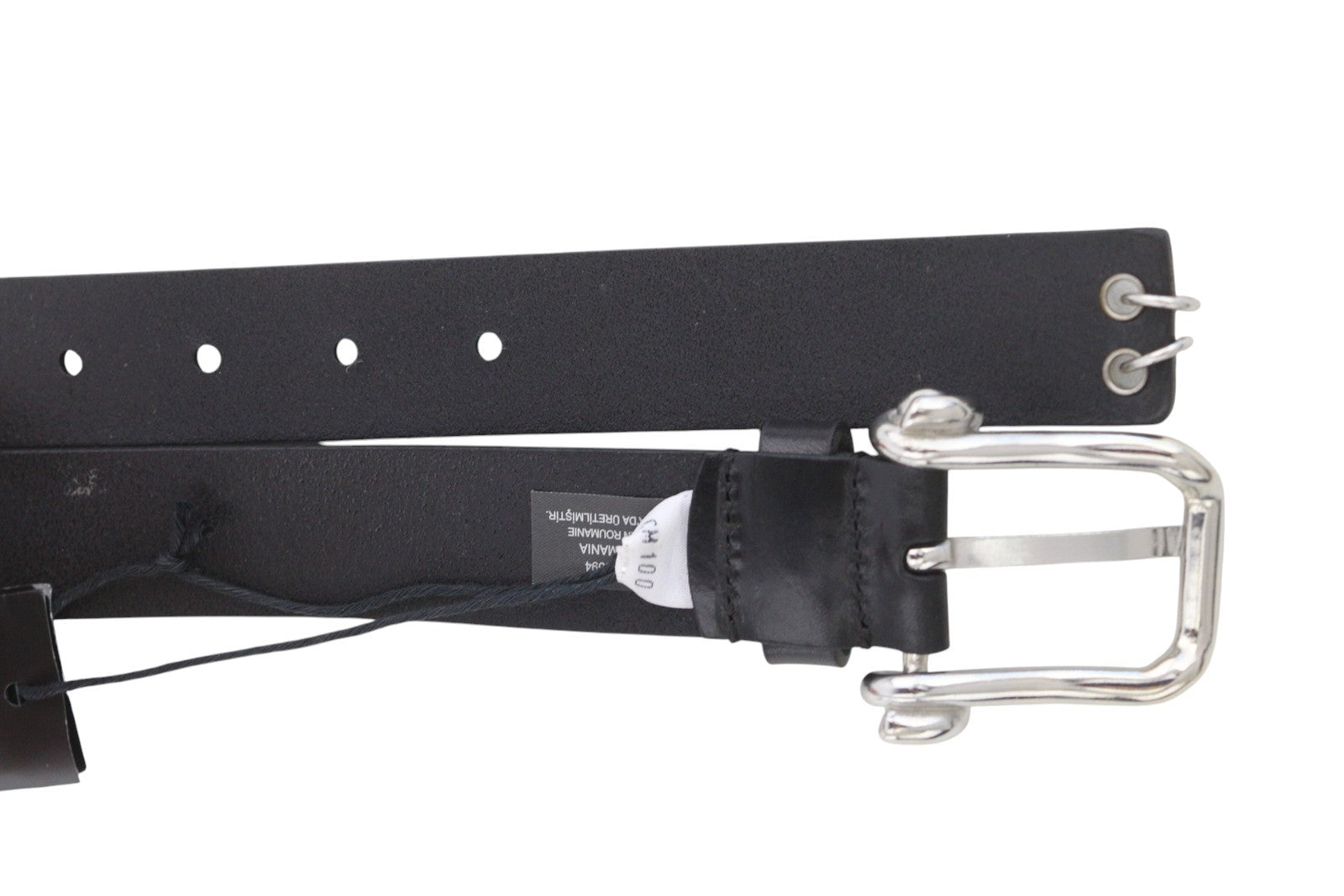 DIESEL B-Pirsin Men Belt 100 CM Black Leather Buckle Closure Leather Casual