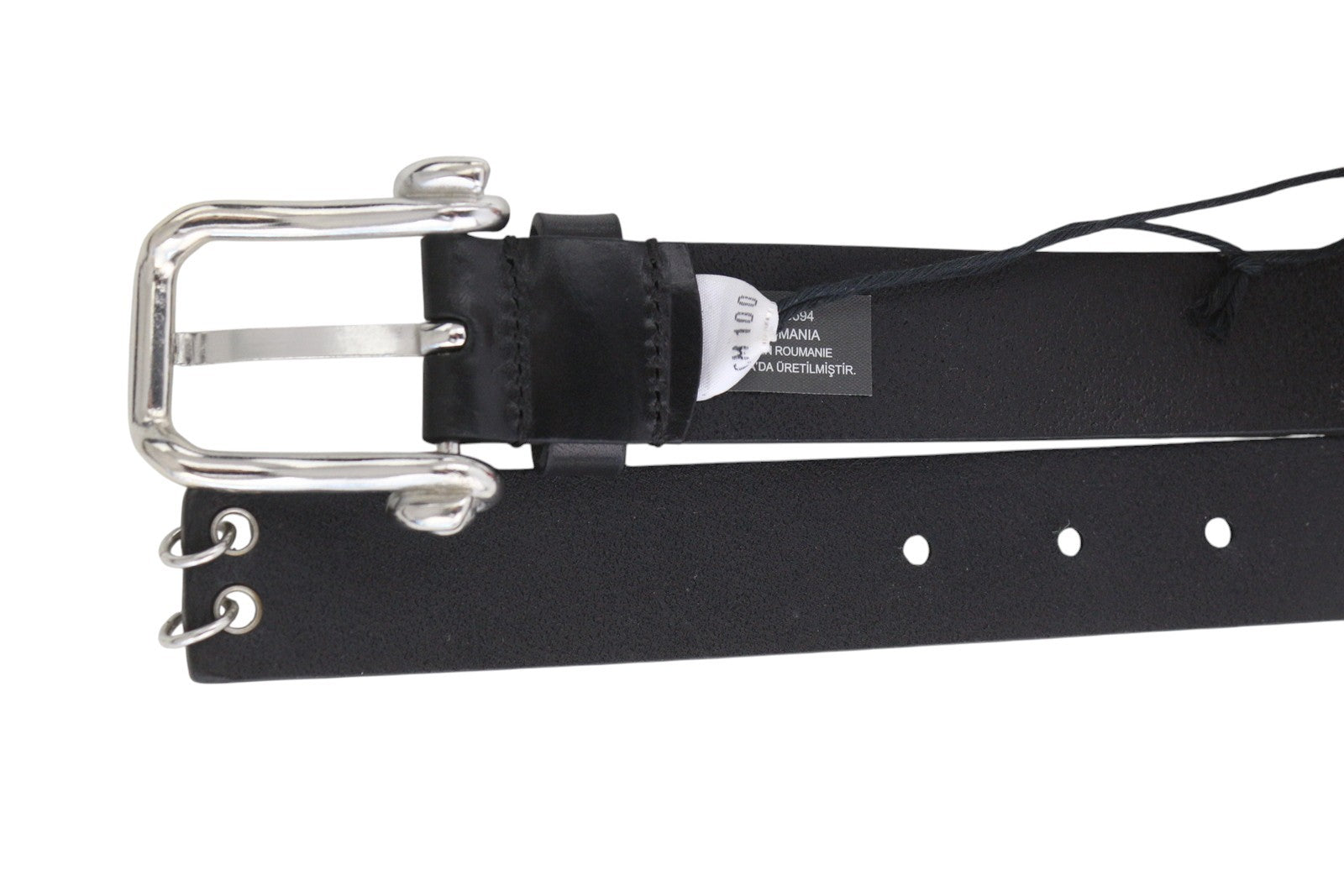 DIESEL B-Pirsin Men Belt 100 CM Black Leather Buckle Closure Leather Casual
