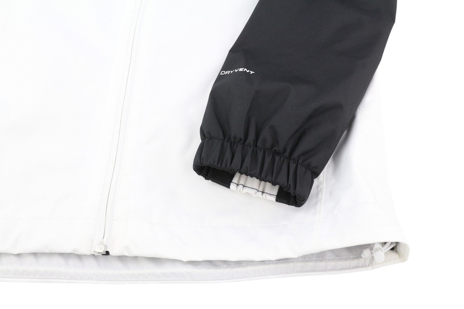 THE NORTH FACE Men Jacket XS Black Full Zip Hooded Lightweight Dry Vent White