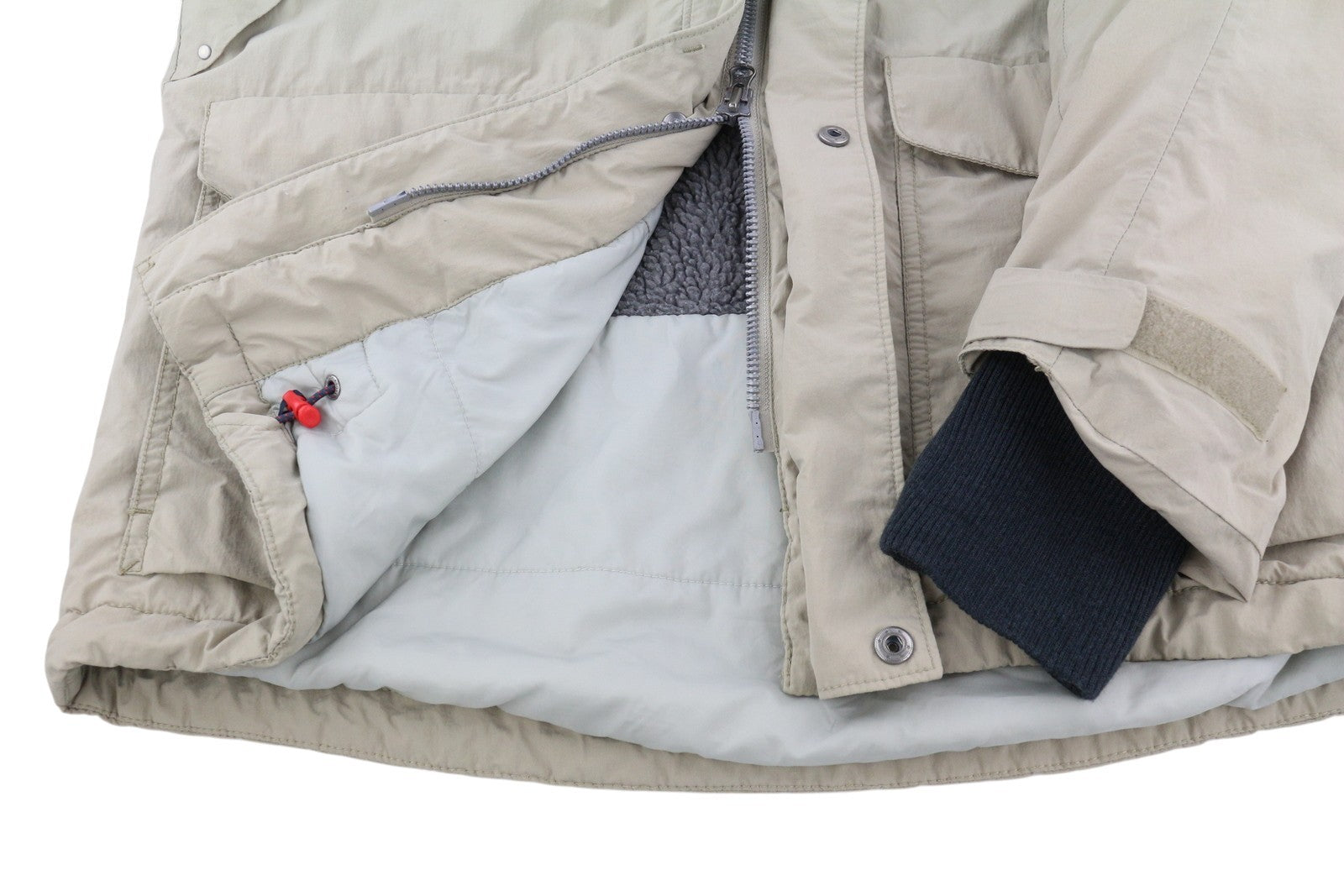 DIDRIKSONS Mike Usx Parka Men Jacket L Storm System Removable Hood Zipper Beige