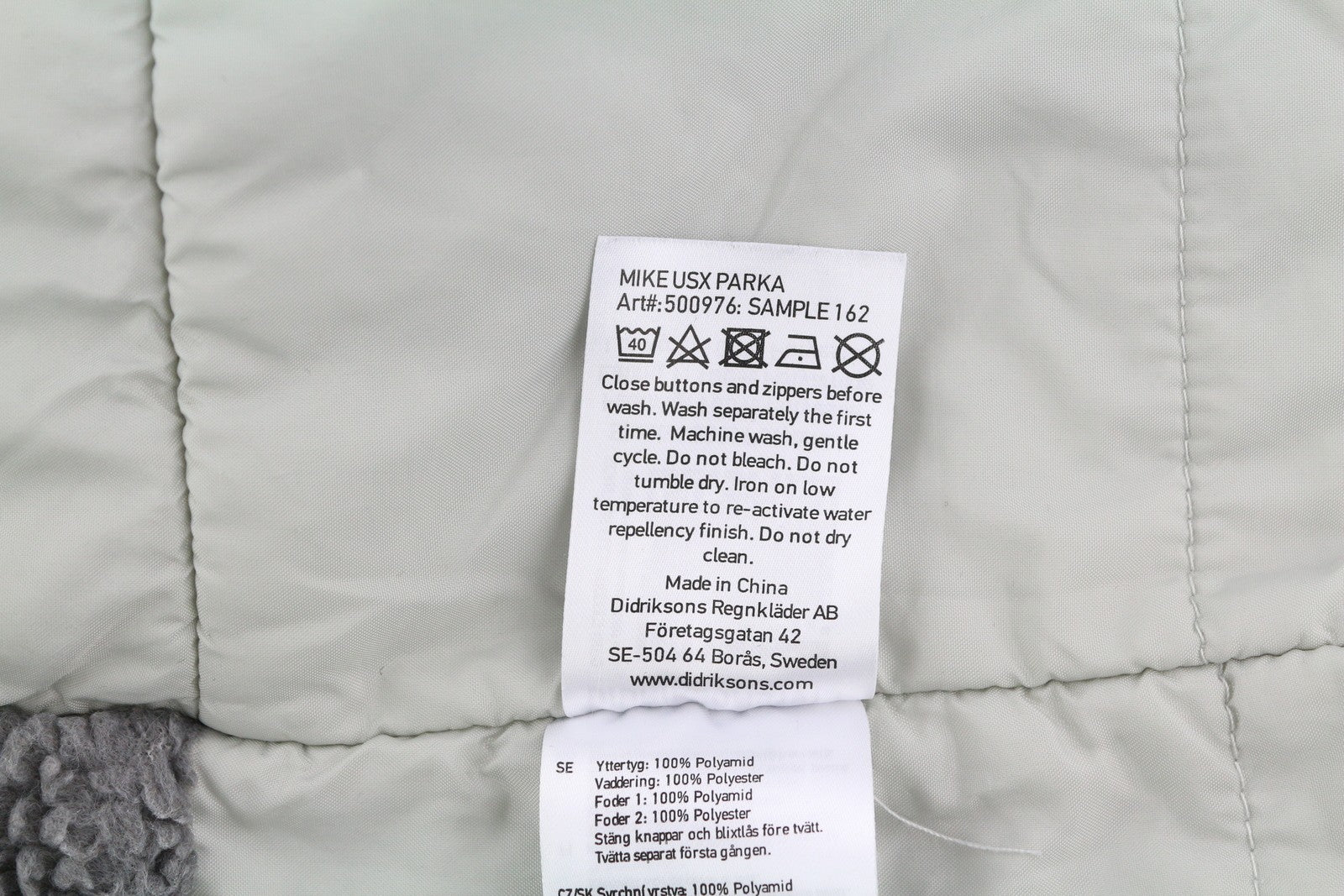 DIDRIKSONS Mike Usx Parka Men Jacket L Storm System Removable Hood Zipper Beige