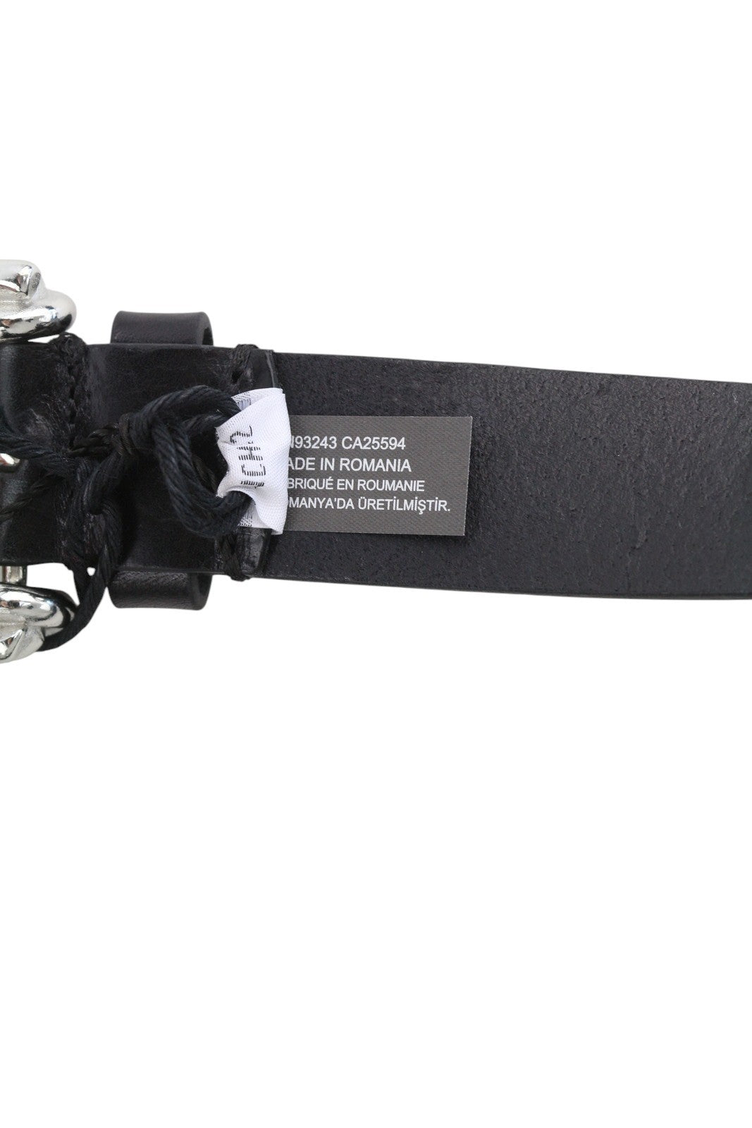 DIESEL B-Pirsin Men Belt 105 CM Black Leather Silver Tone Buckle Leather Casual