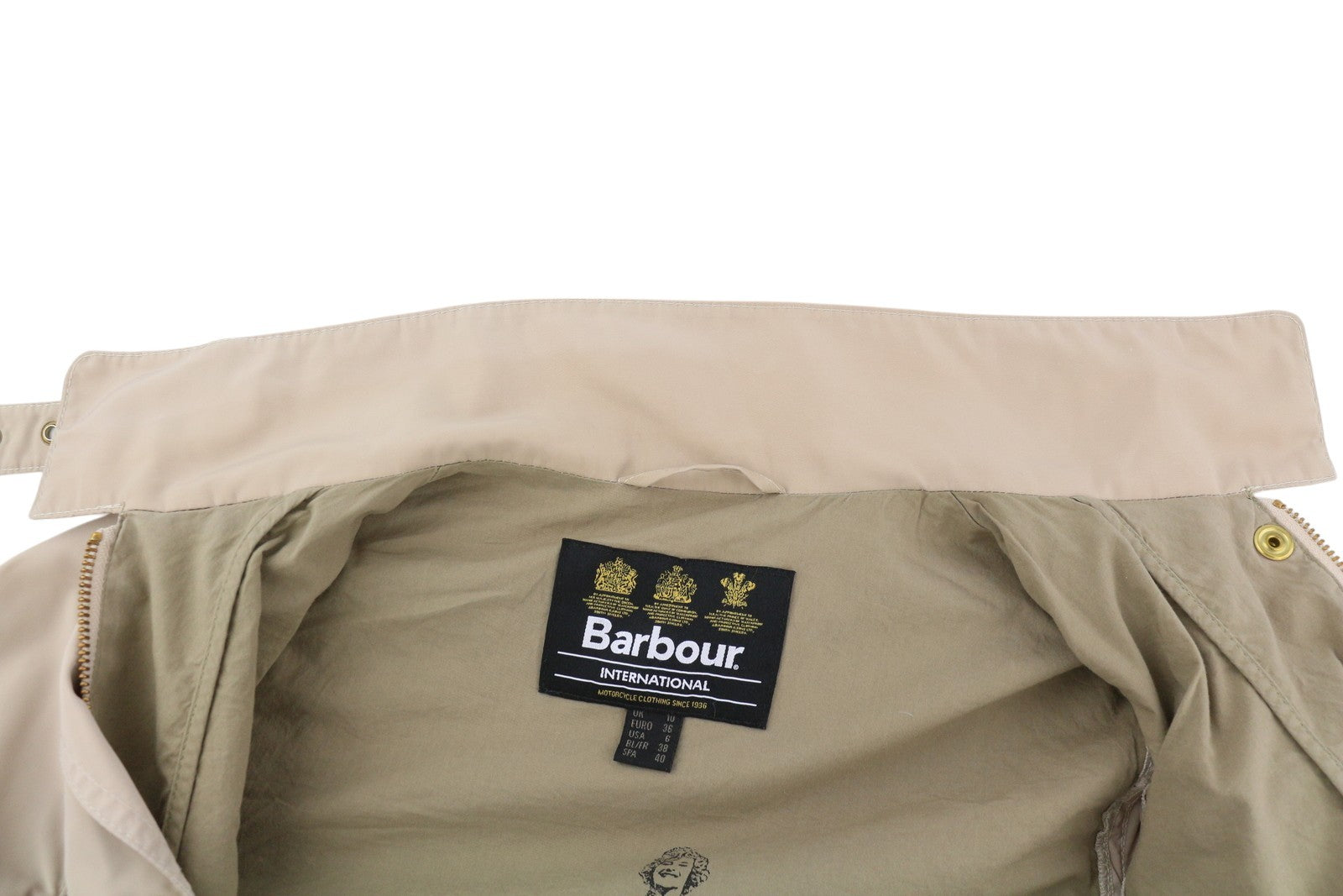 BARBOUR Bintl Broton Belted Casual Women Jacket EU36 Brown Full Zip Lightweight