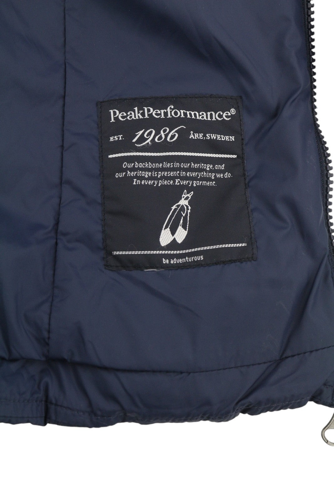 PEAK PERFORMANCE Grace Women Jacket S Dark Blue Down Filled Quilted Puffer Logo
