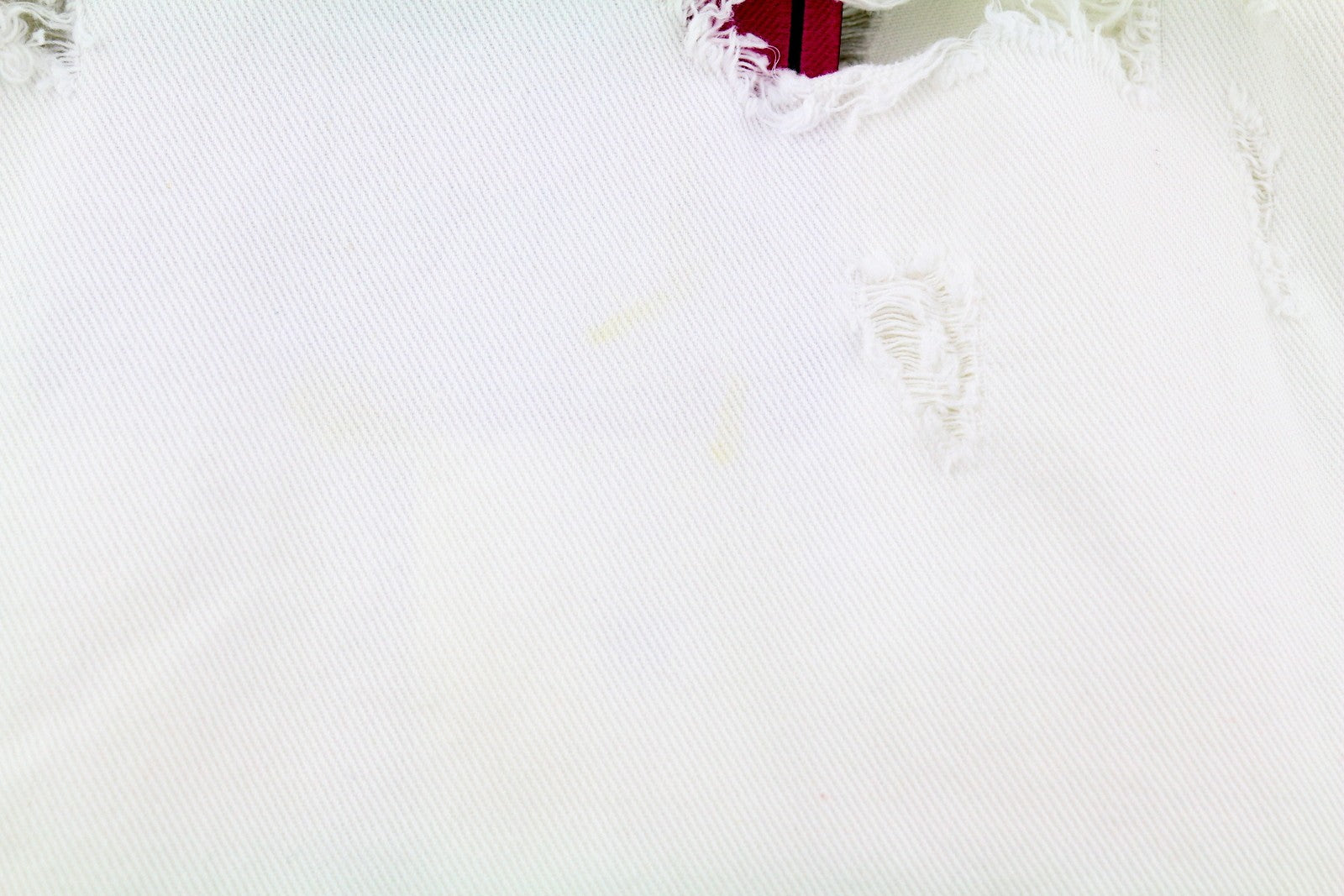 DIESEL Electronic Tekno Ravers Women Jacket S White Denim Ripped Distress Button