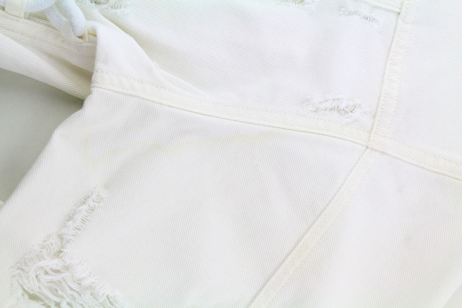 DIESEL Electronic Tekno Ravers Women Jacket S White Denim Ripped Distress Button