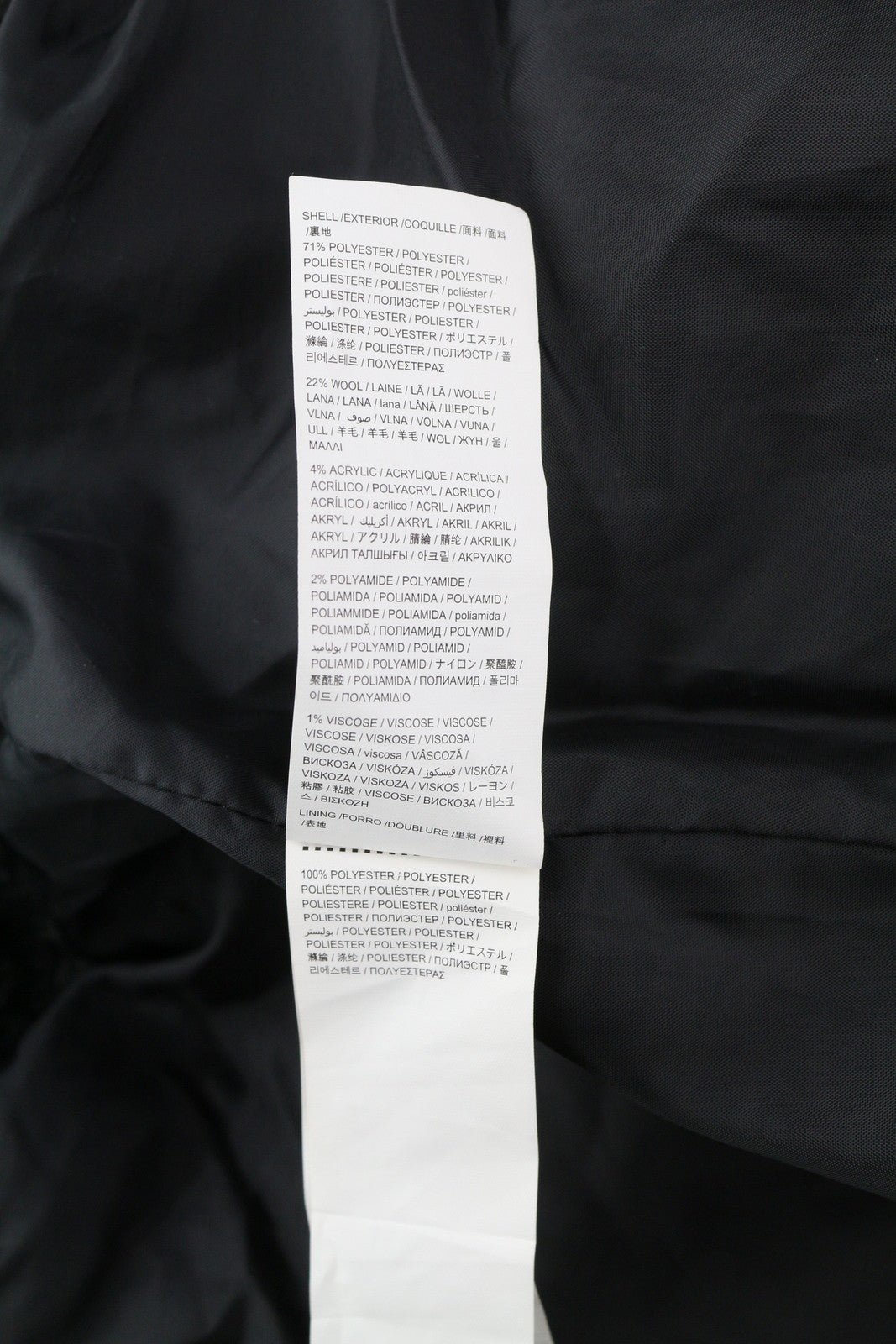 DESIGUAL Women Coat EU38 Full Zip Wool Blend Crew Neck Patterned Mid-Length