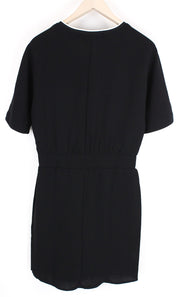 MAISON SCOTCH Womens Dress M Black Short Sleeve V-Neck Lined Casual Short