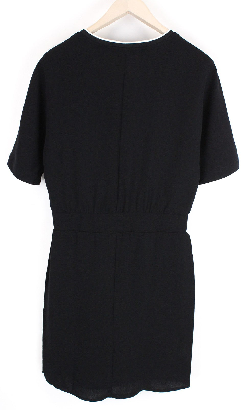 MAISON SCOTCH Womens Dress M Black Short Sleeve V-Neck Lined Casual Short