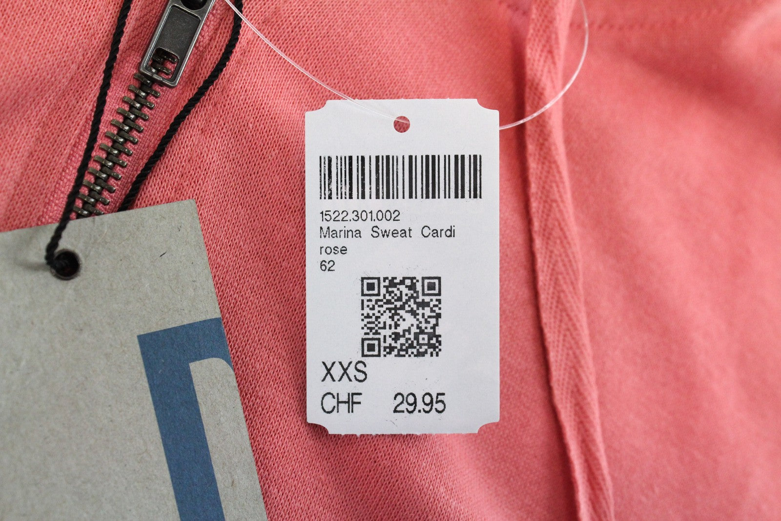 DNN DENIM BLACK OUT Marina Mens Sweatshirt 2XS Pink Cotton Long Sleeved Hoodie