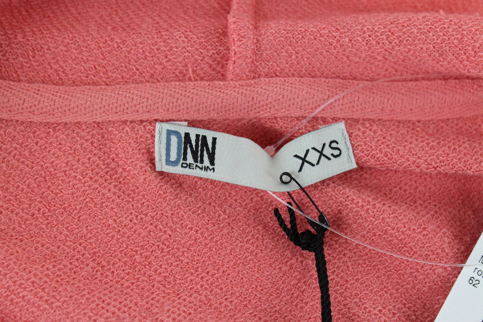 DNN DENIM BLACK OUT Marina Mens Sweatshirt 2XS Pink Cotton Long Sleeved Hoodie