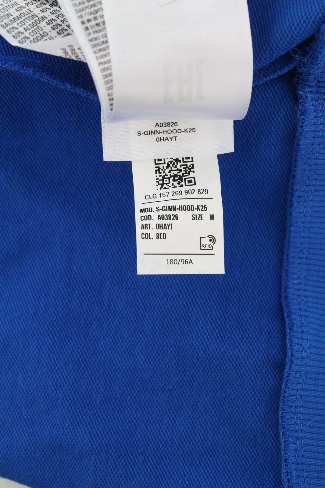 DIESEL S-Ginn-Hood-K25 Mens Hoodie M Blue Oversizedd Pullover Kangaroo RRP125